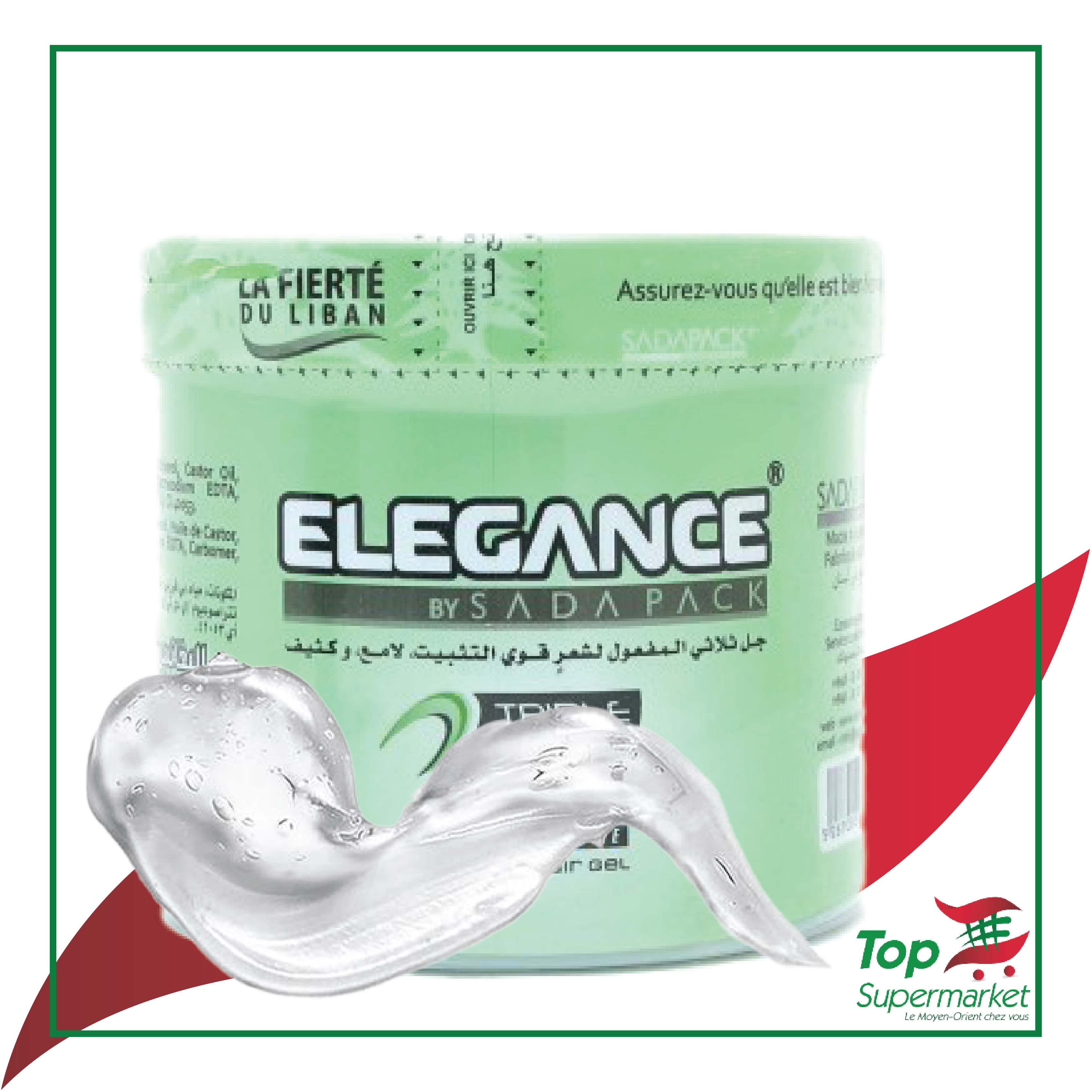 Elegance gel coiffant vert 1L